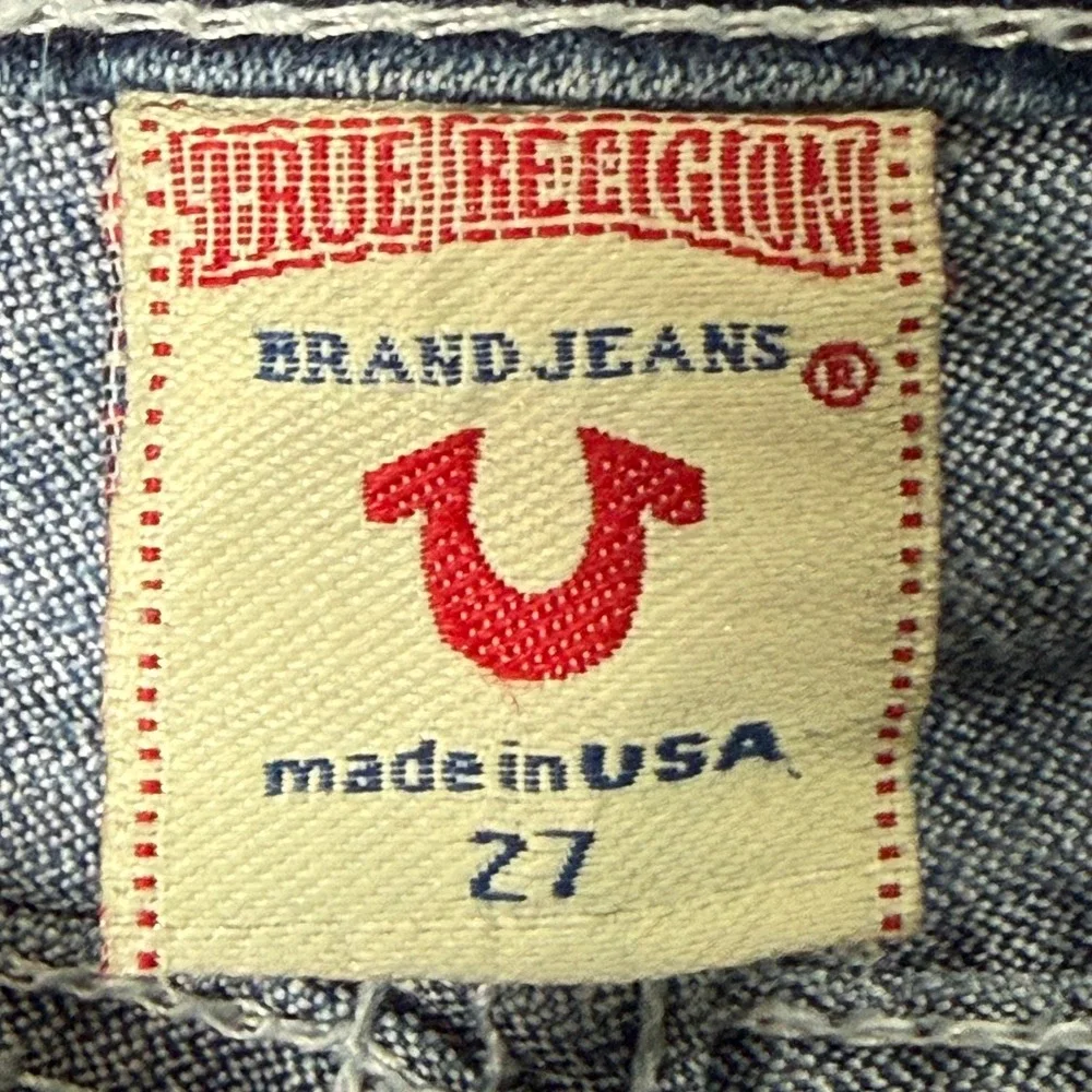 True Religion Billy Super T Womens‎ Skinny Blue Jeans Size 27 (Actual 28x30.5)